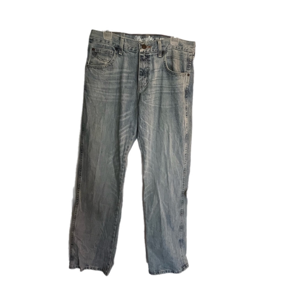 Men's Wrangler Light Blue Relaxed Bootcut Jeans Waist 32